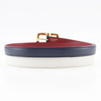 Hermes Reversible Courchevel Swift Blue Indigo Rouge Vif 0 Belt — view 4