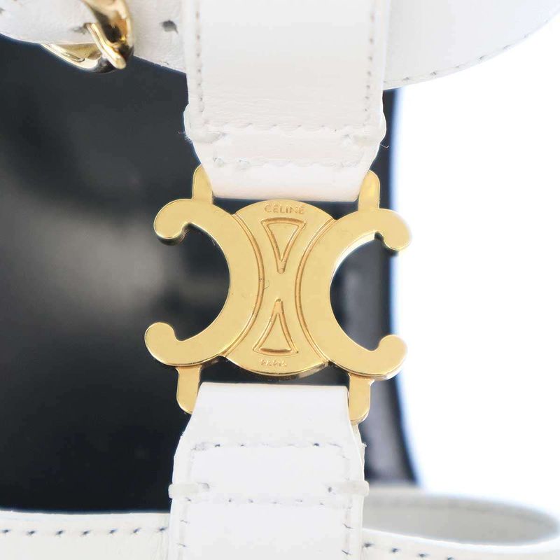 Celine Clea Cles a Triomphe Gladiator Sandals White Black 36 — view 7