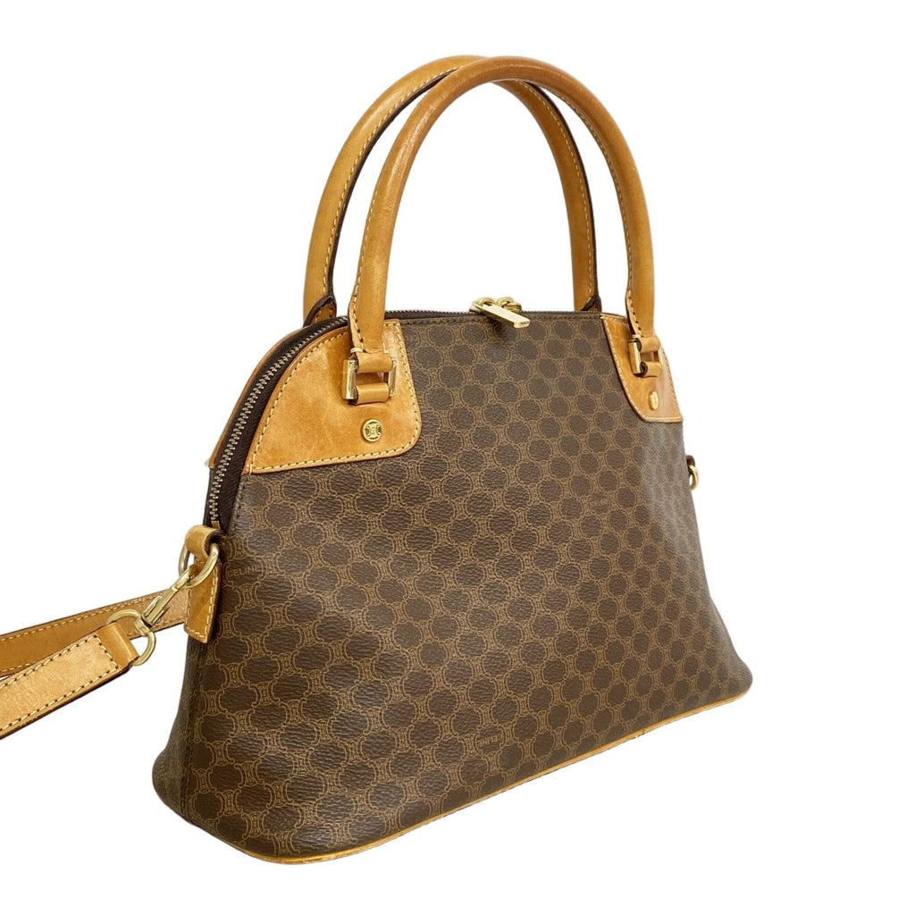 Celine Handbag Macadam Brown Gold 2-Way — view 2