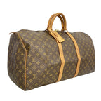 Louis Vuitton Boston Bag Monogram Keepall 55 Brown — view 2