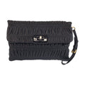 Prada Black Gold Leather 53 Clutch Pouch