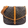 Louis Vuitton Saumur 35 Monogram Leather Brown Light Shoulder Bag Gold