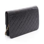 Chanel Shoulder Bag Quilted Black Lambskin Push — view 2