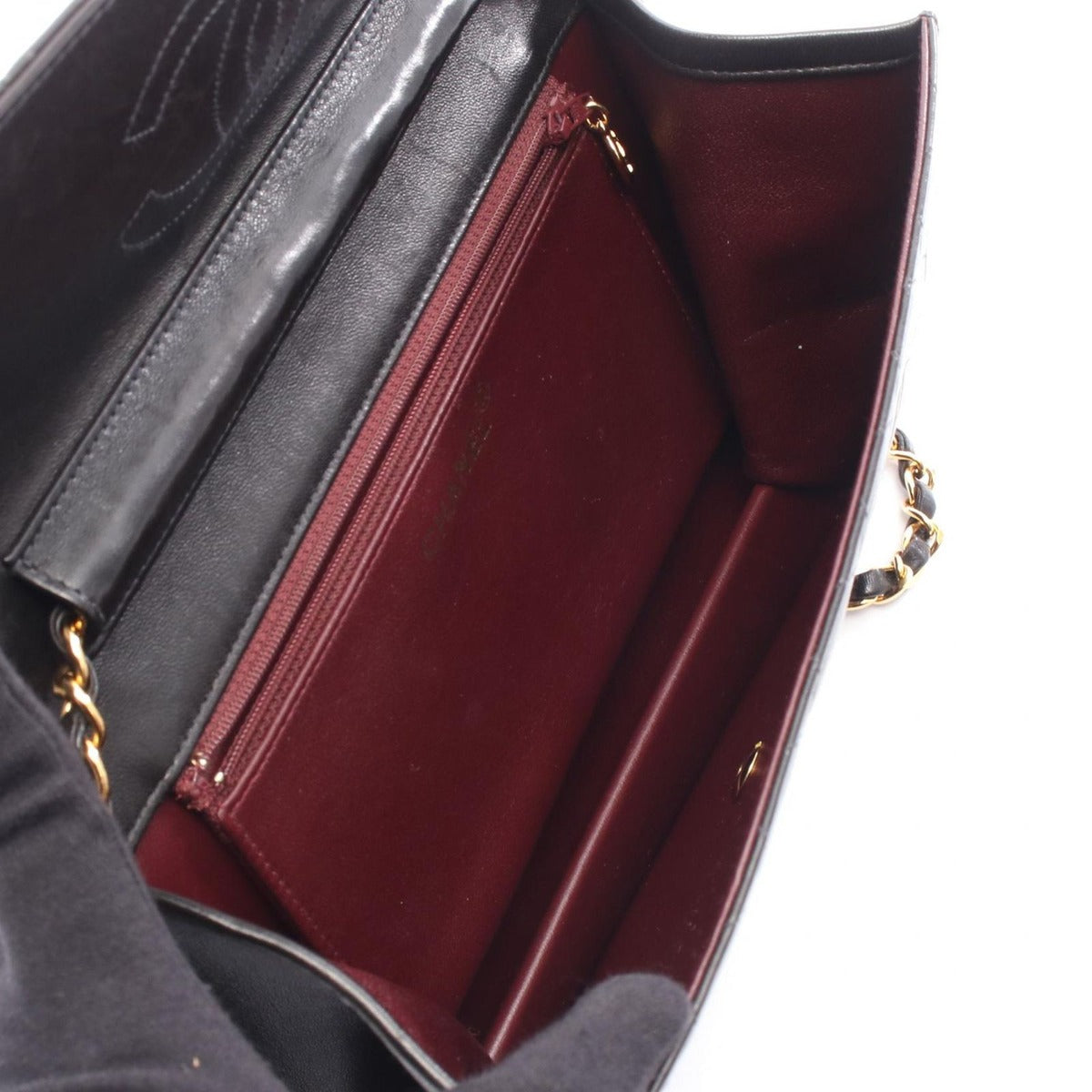 Chanel Shoulder Bag Quilted Black Lambskin Push — view 3