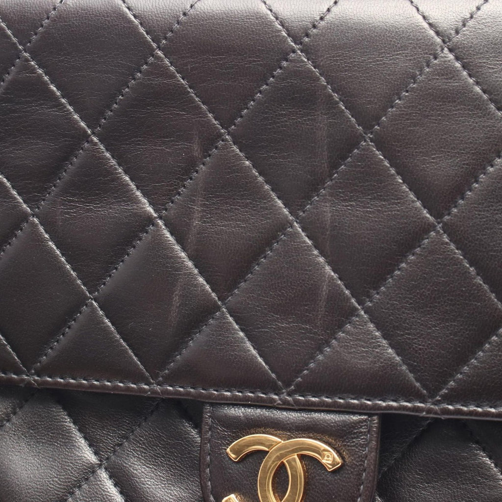 Chanel Shoulder Bag Quilted Black Lambskin Push — view 6