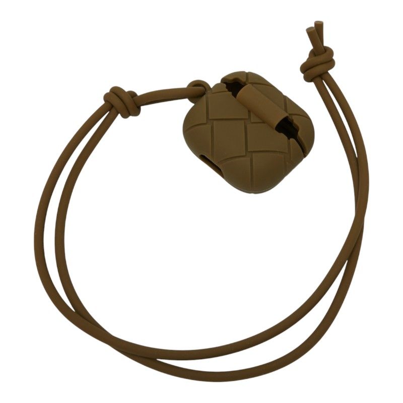 Bottega Veneta Intrecciato Earphone Case Airpods Pro Khaki Rubber — view 2