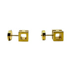 Hermes H Cube Caged Ash Earrings Gold — view 7