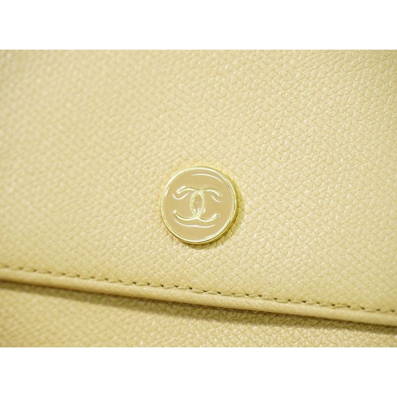 Chanel Coco Mark Button Trifold Fold Wallet Compact — view 6