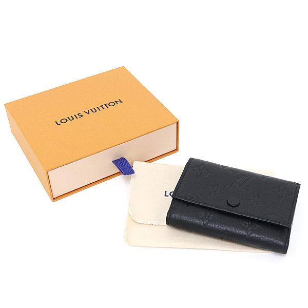 Louis Vuitton Victor Wallet Monogram Shadow Leather Black Trifold — view 6