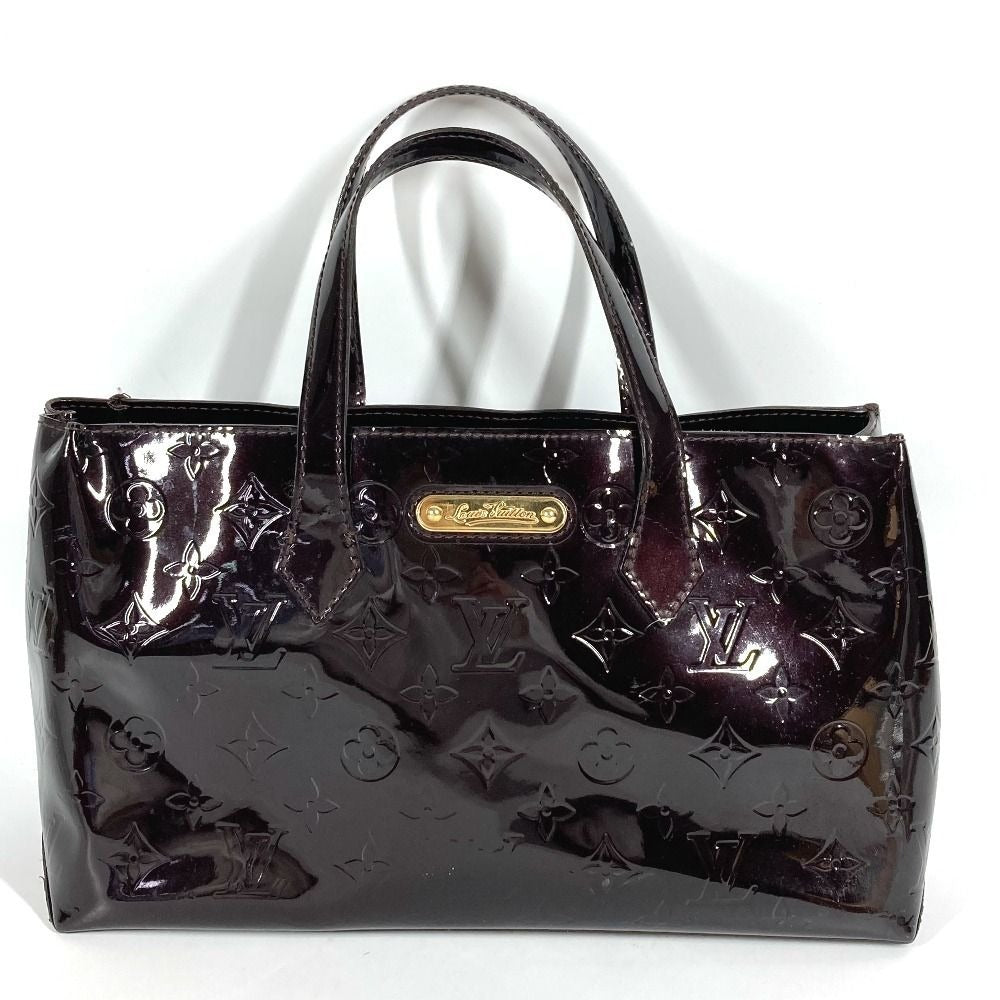 Louis Vuitton Handbag Wilshire PM Monogram Vernis Canvas Amarante Purple