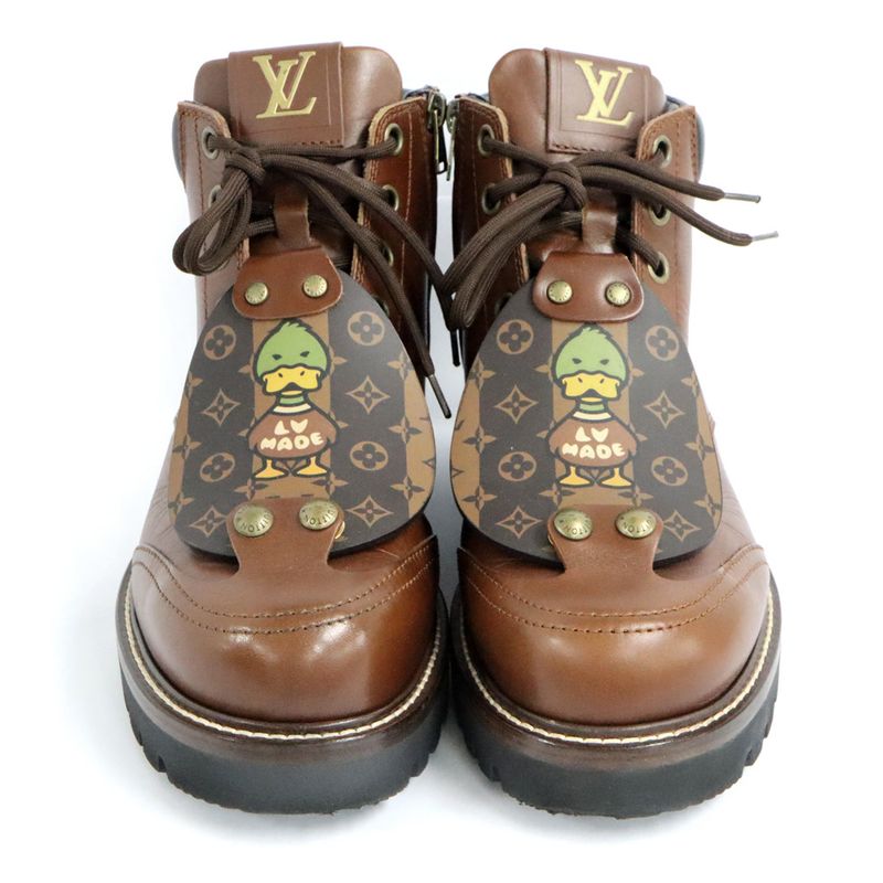 Louis Vuitton NIGO Aubergine Frain Ankle Boots 6 1 2 — view 3