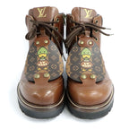 Louis Vuitton NIGO Aubergine Frain Ankle Boots 6 1 2 — view 3