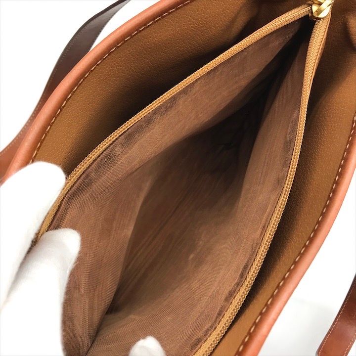 Celine Macadam Tote Brown Leather — view 9
