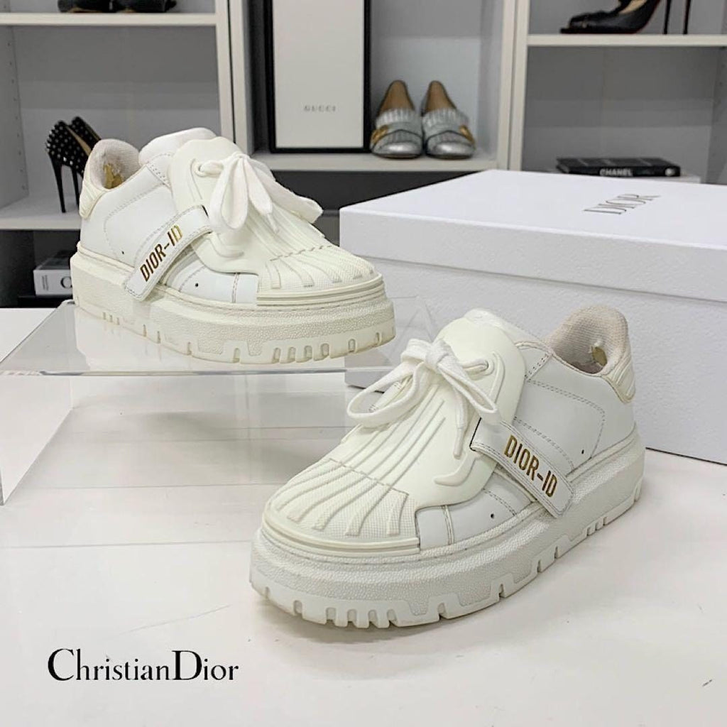 Dior Id Logo Leather Rubber Sneakers