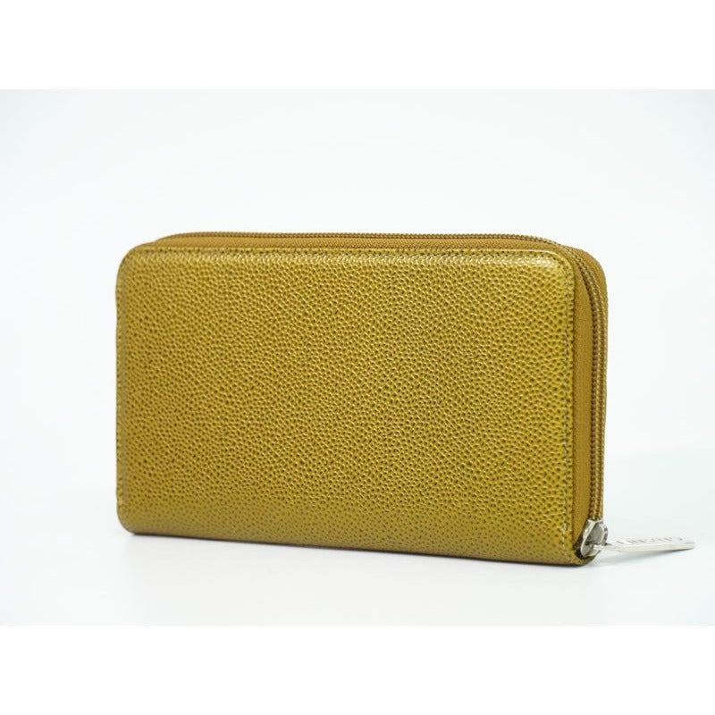 Chanel Coco Mark Round Zipper Long Wallet Caviar Leather — view 2