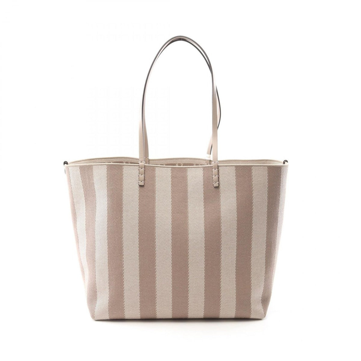 Fendi Tote Large Roll Gray Canvas Leather