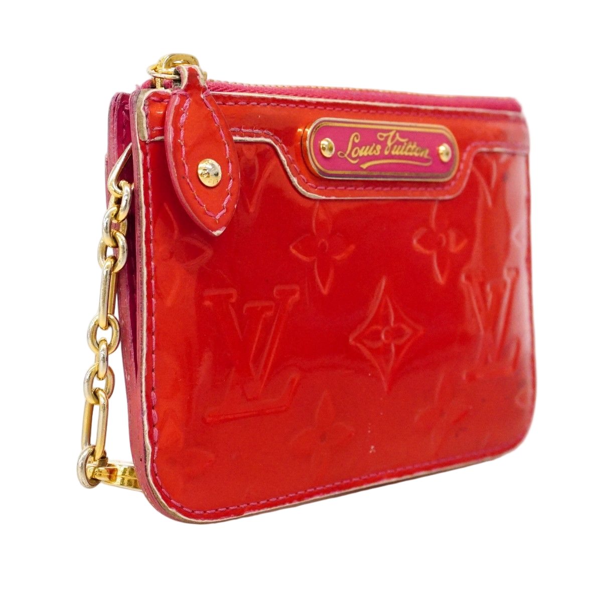 Louis Vuitton Coin Case Vernis Pochette Cles NM Rose Pop — view 2