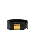 Hermes Artemis Bracelet Black Gold Leather Plated