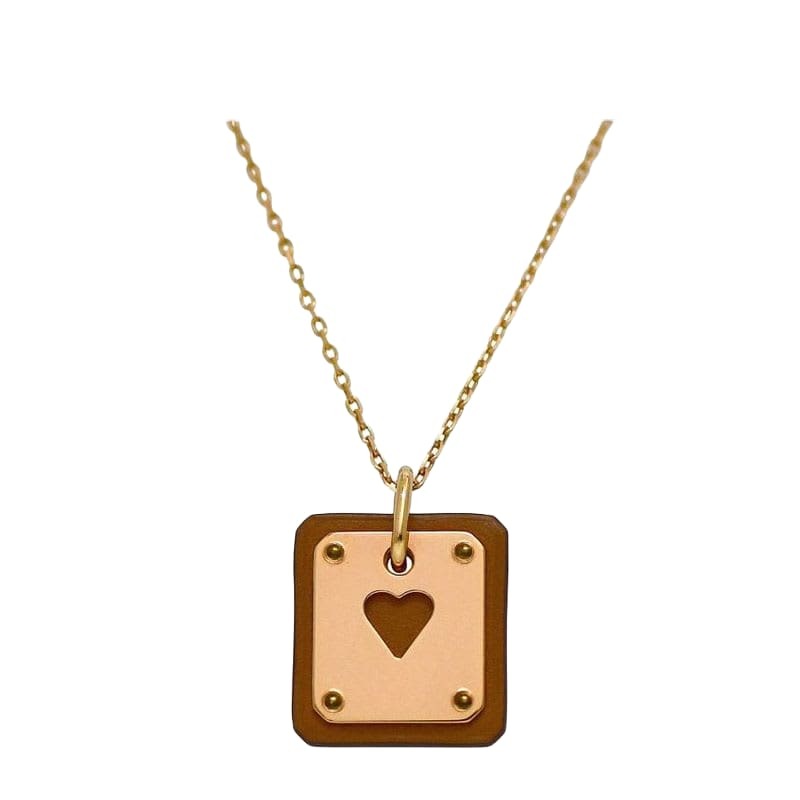 Hermes Necklace Asieur de Coeur PM Pink — view 2