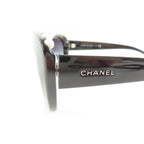 Chanel Logo Faux Pearl Sunglasses Eyewear Black — view 7