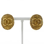 Chanel Coco Mark Vintage Gold Plated 14.0 g Earrings