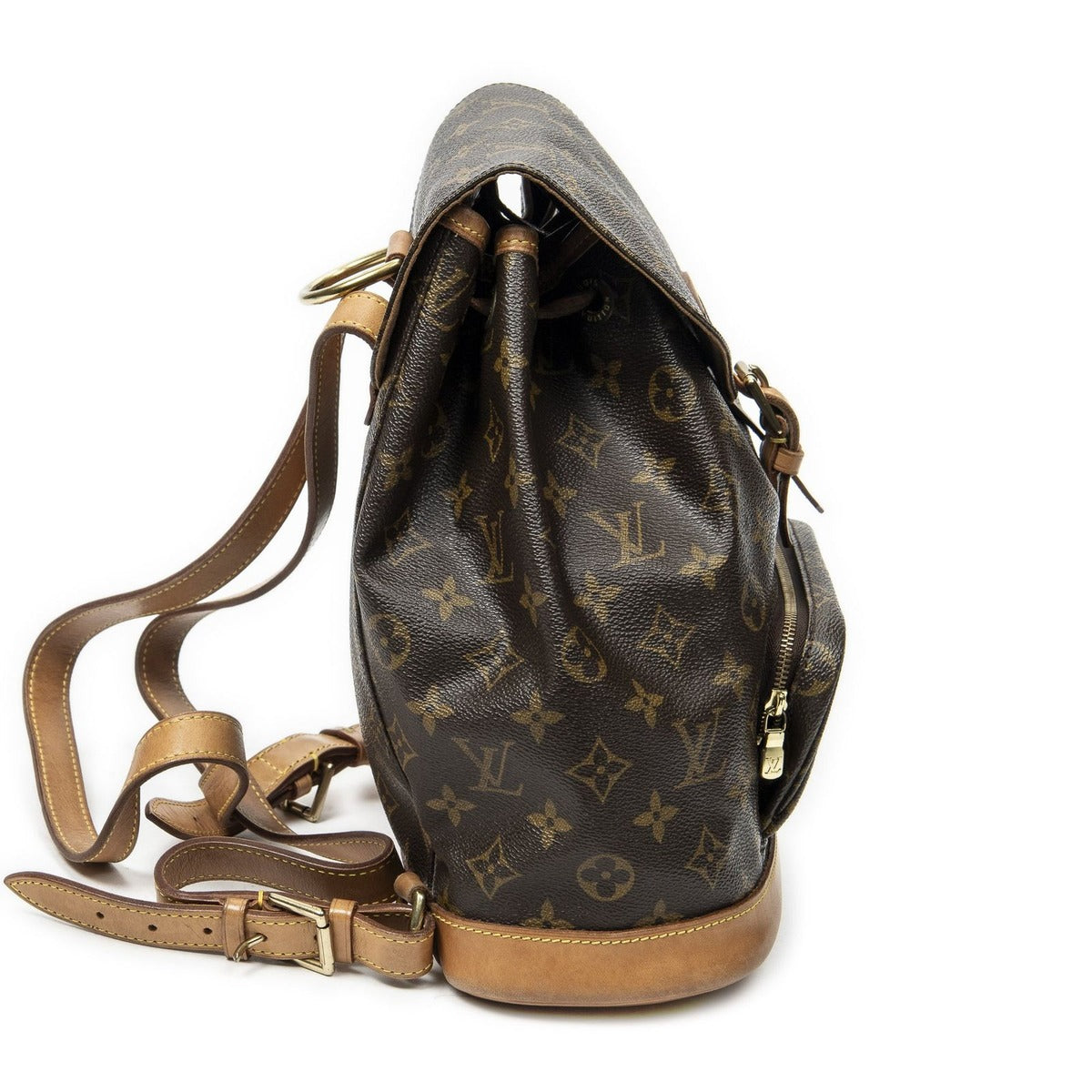 Louis Vuitton Montsouris Brown Monogram Canvas Shoulder Bag — view 4