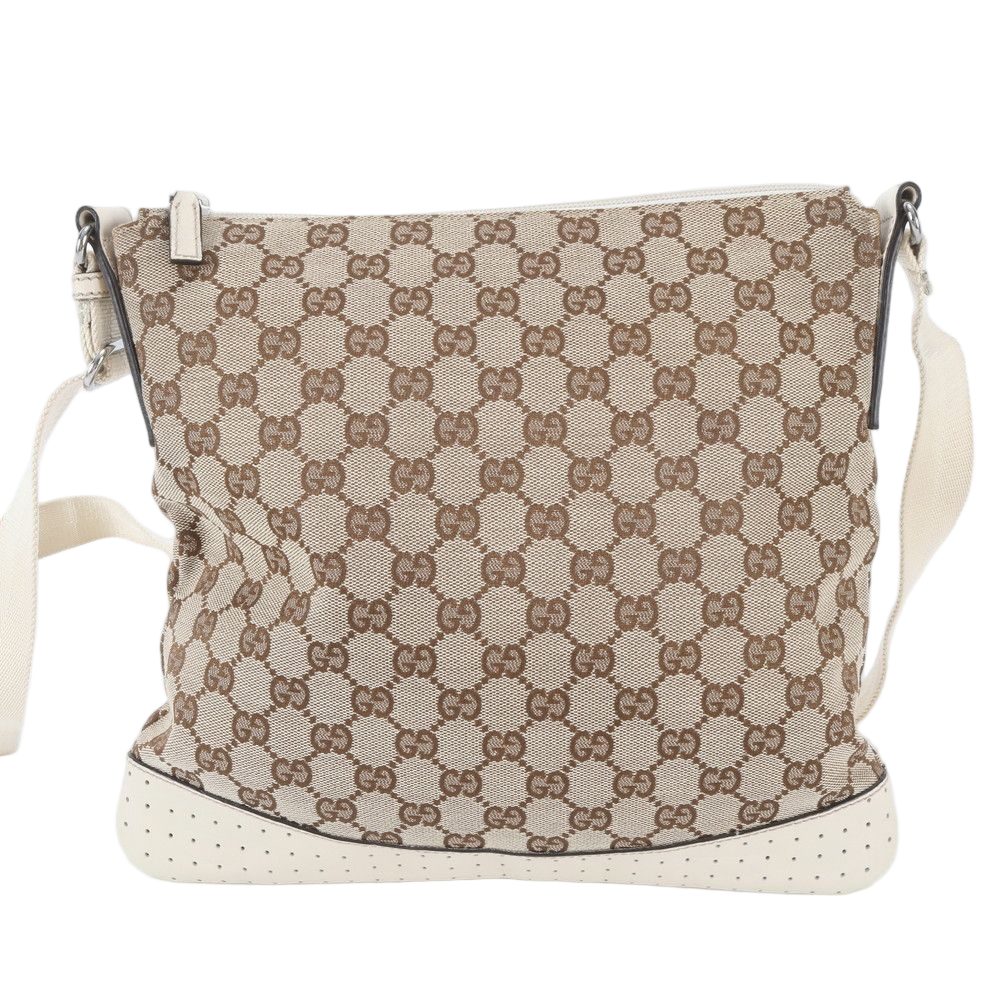 Gucci GG Canvas Leather Shoulder Bag Crossbody Hand Tote — view 2