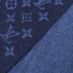 Louis Vuitton Echarpe Monogram Gradient Cashmere Fringe Scarf Navy — view 4