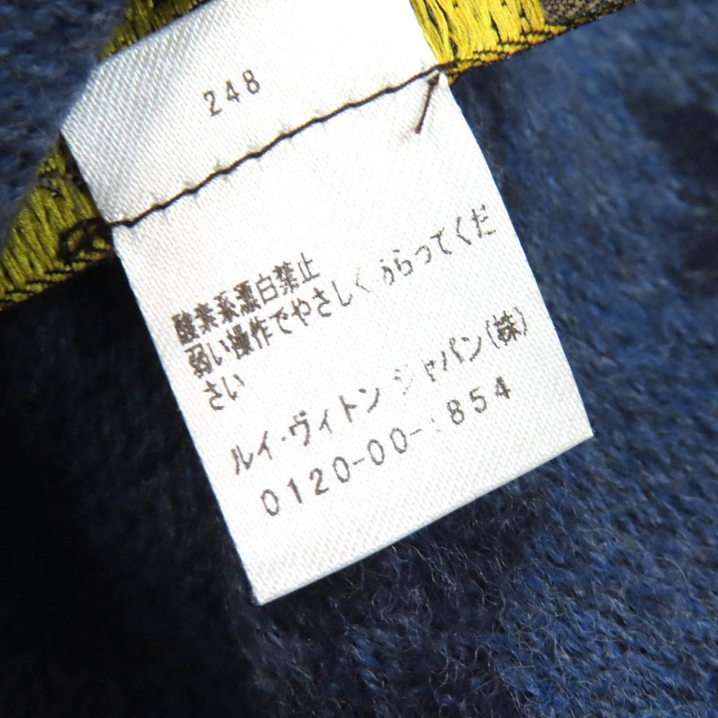 Louis Vuitton Echarpe Monogram Gradient Cashmere Fringe Scarf Navy — view 8