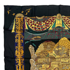 Hermes Carre 90 L Atlantide Atlantis Silk Scarf Black — view 2