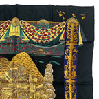 Hermes Carre 90 L Atlantide Atlantis Silk Scarf Black — view 3