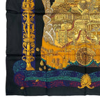 Hermes Carre 90 L Atlantide Atlantis Silk Scarf Black — view 5