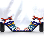 Hermes Sandals Navy Multicolor — view 5