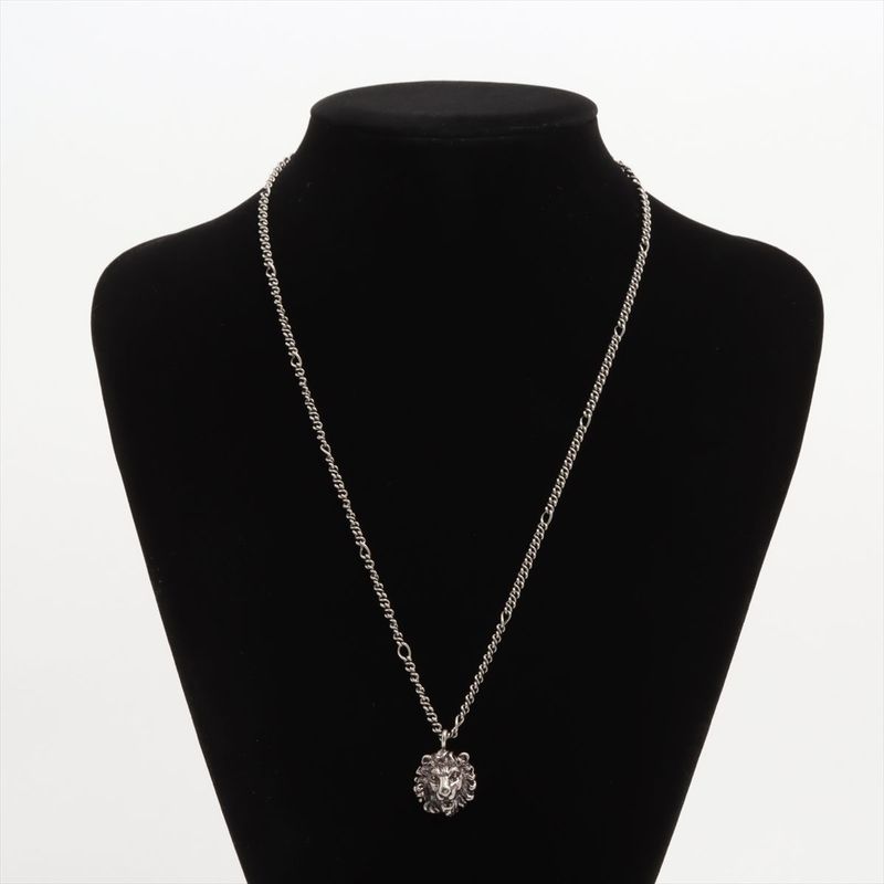 Gucci Michele Period Lion Head Necklace Sp Silver — view 7