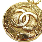Chanel Coco Mark Mirror Necklace Chain Accessories GP Plated Small — view 6