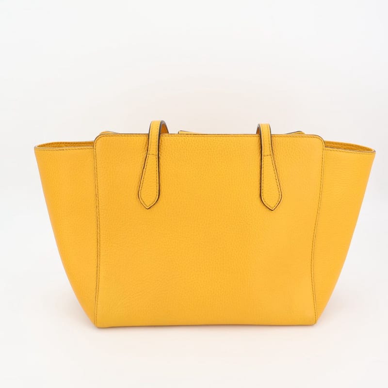 Gucci Swing Yellow Gold Hardware Leather Tote Shoulder Bag — view 7
