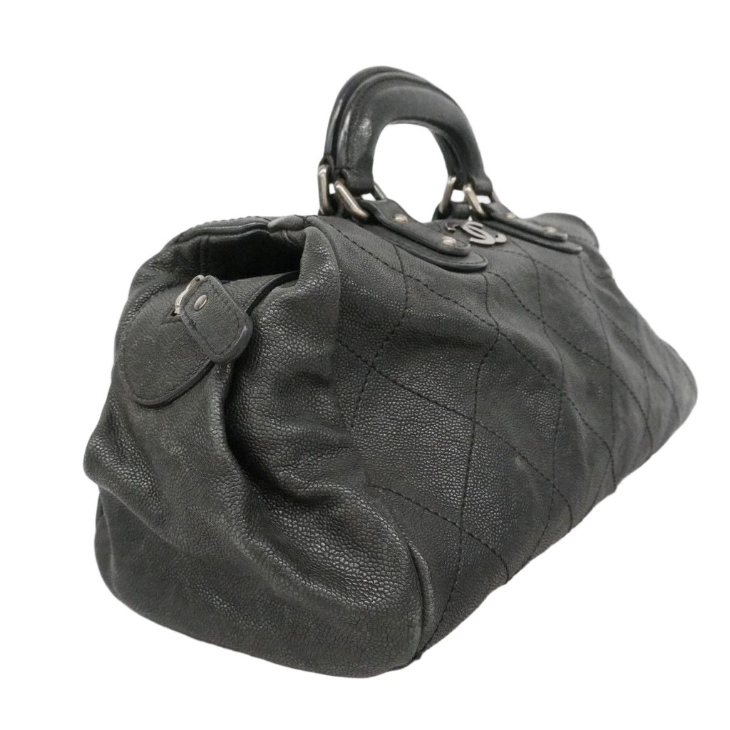 Chanel Handbag Wild Stitch Caviar Leather Black Silver — view 2