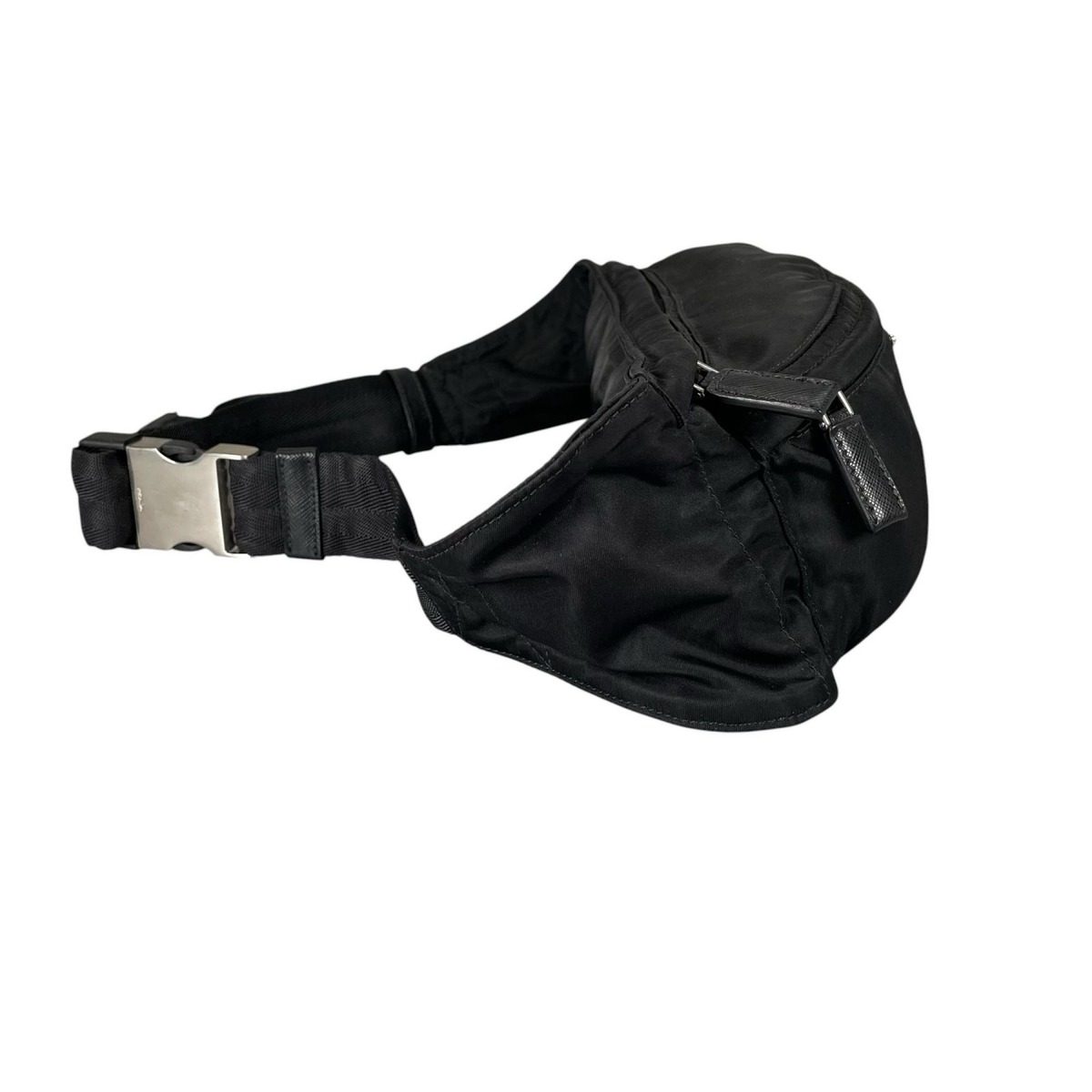 Prada Shoulder Bag Sapphia Leather Bag Black Triangle Logo — view 3
