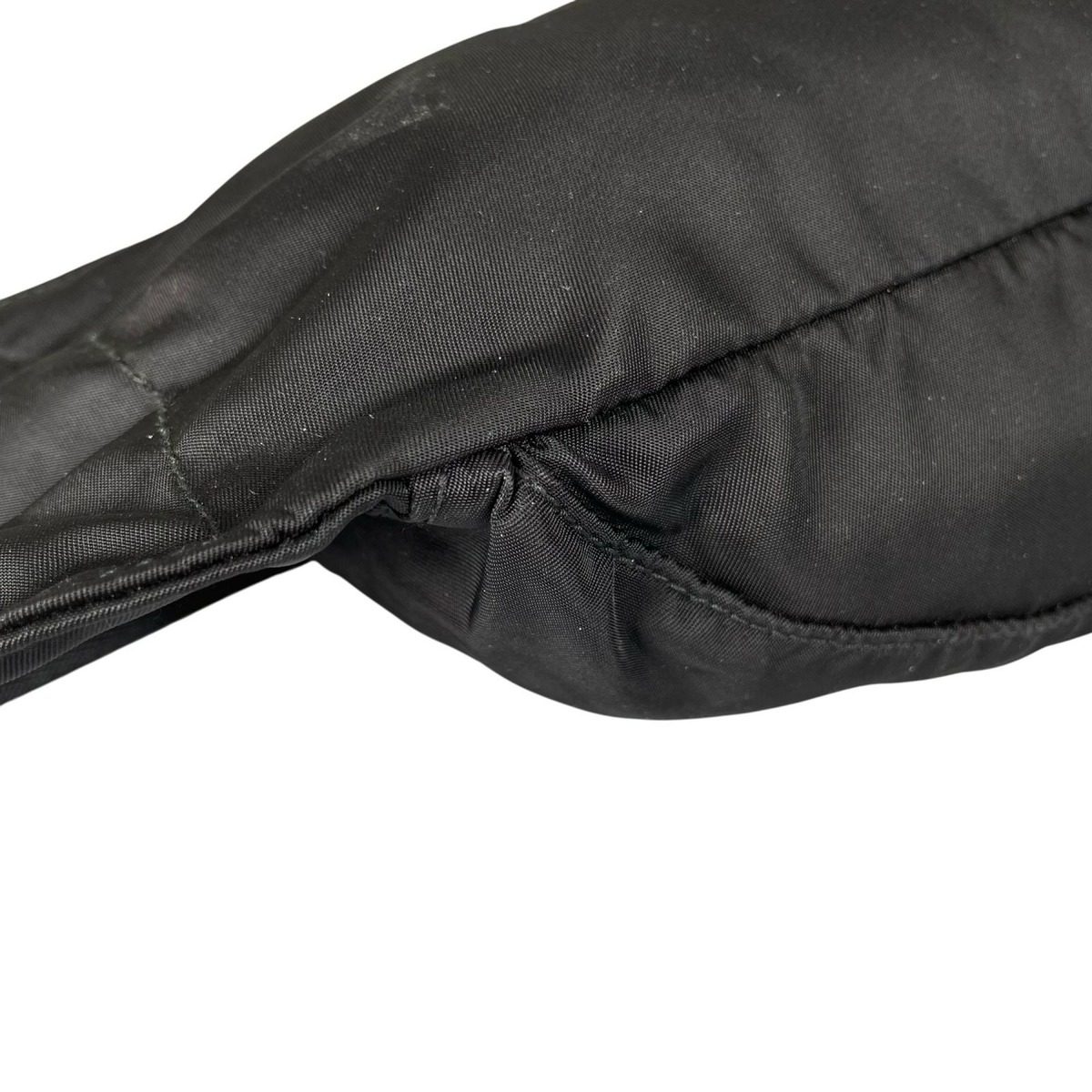 Prada Shoulder Bag Sapphia Leather Bag Black Triangle Logo — view 9