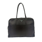 Prada Nylon Khaki Green Handbag Silver