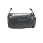 Chanel Jumbo CC Logo Leather Shoulder Bag