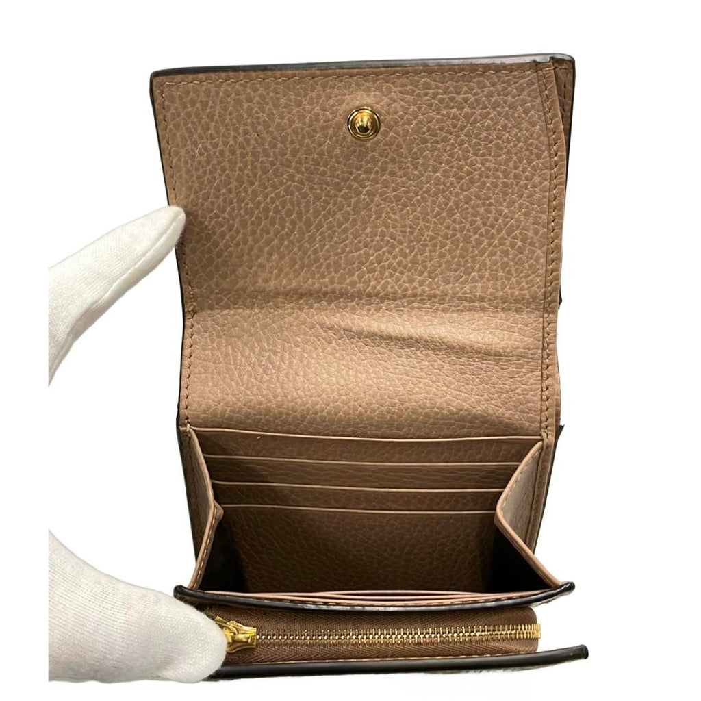 Gucci Bifold Wallet GG Marmont Brown — view 3