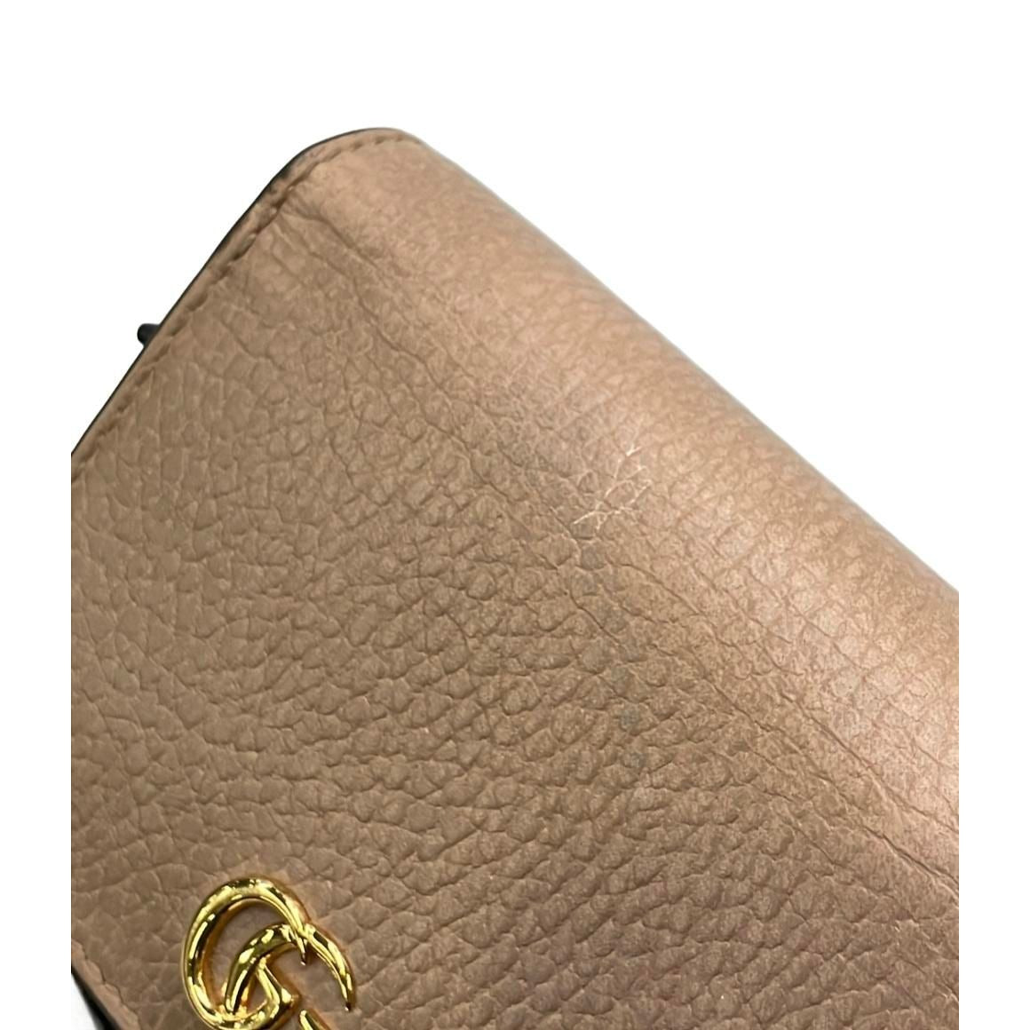 Gucci Bifold Wallet GG Marmont Brown — view 5