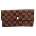 Louis Vuitton Portefeuille International Damier Ebene Initials Brown Trifold