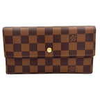 Louis Vuitton Portefeuille International Damier Ebene Initials Brown Trifold