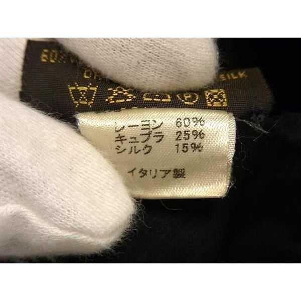 Louis Vuitton Scarf Monogram Echarpe Brule Black 60% Rayon 25% Cupro 15% Silk — view 6