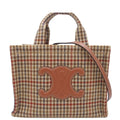 Celine Triomphe Small Cabas Thais Brown Multicolor Tweed Leather 2-Way