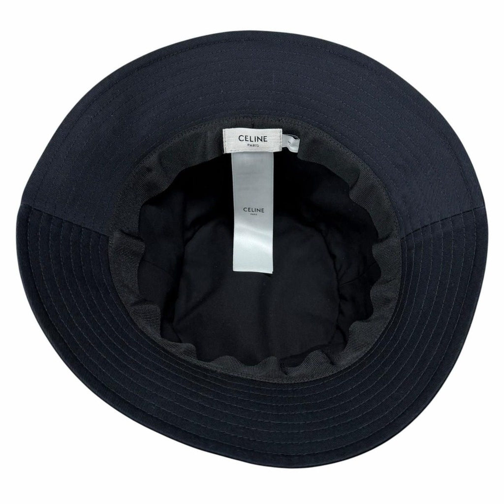 Celine Cotton Triomphe Bucket Hat Black — view 4