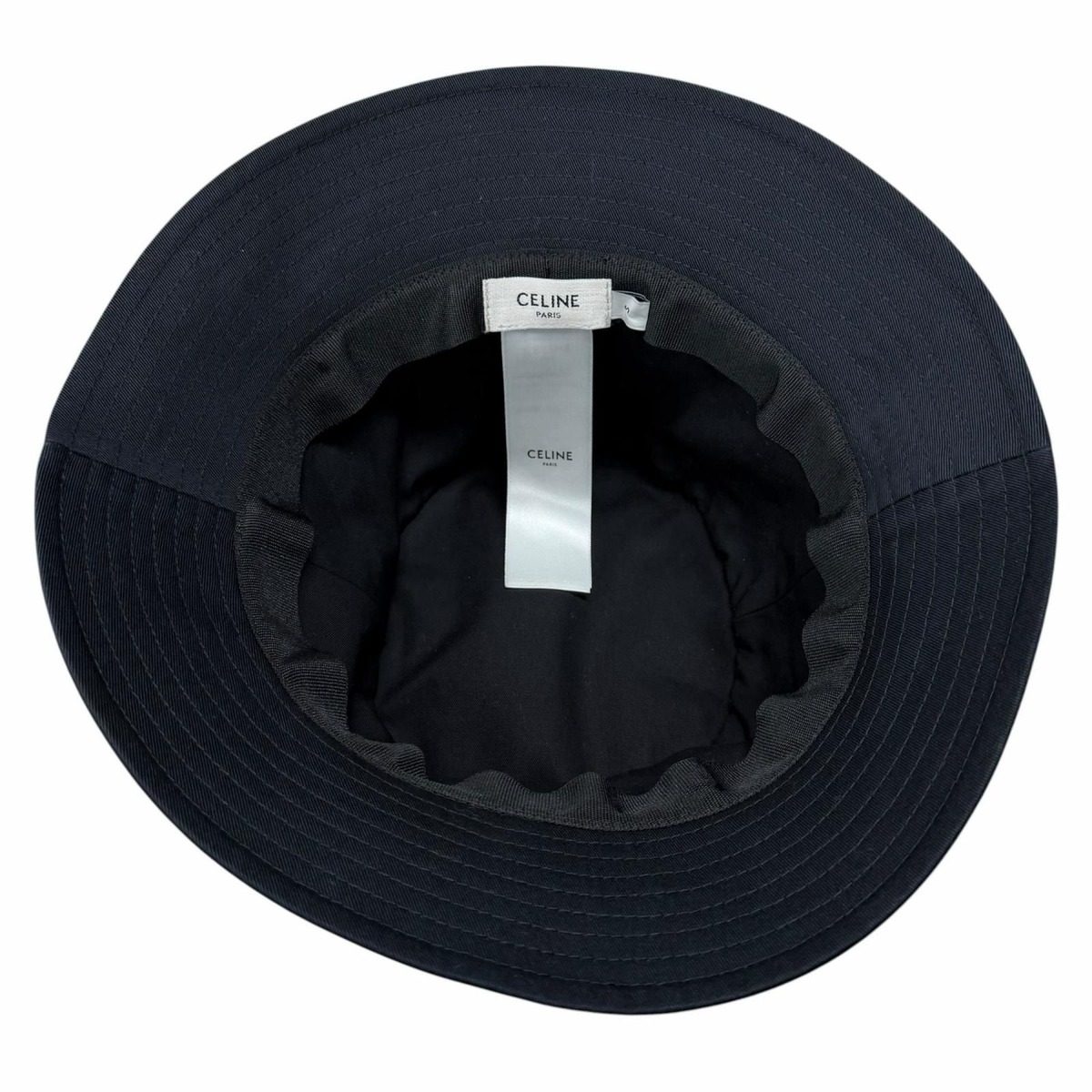 Celine Cotton Triomphe Bucket Hat Black — view 4