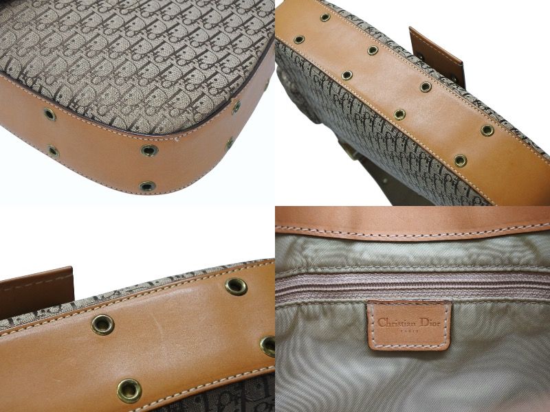 Dior Bag Street Chic Trotter Line Beige Brown Gold — view 8